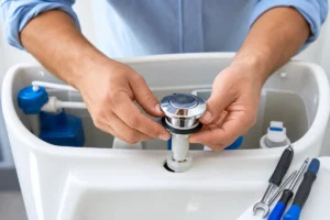 changer bouton poussoir chasse d'eau