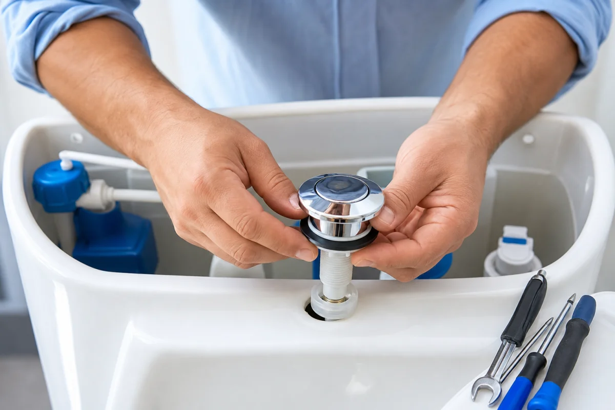 changer bouton poussoir chasse d'eau