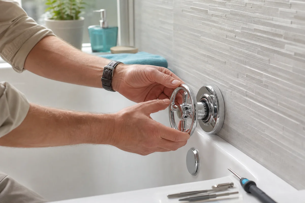changer volant de commande pour vidage de baignoire