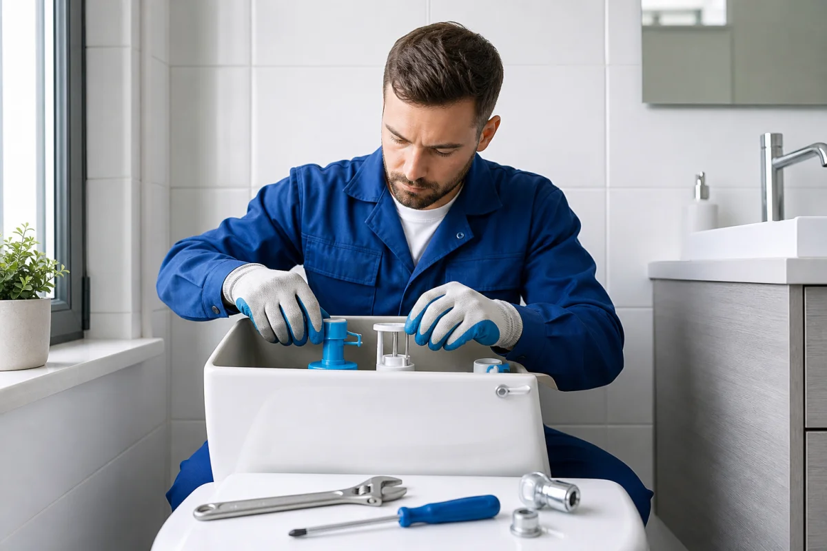 l'eau ne reste pas dans la cuvette des wc