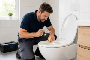 l'eau ne reste pas dans la cuvette des wc