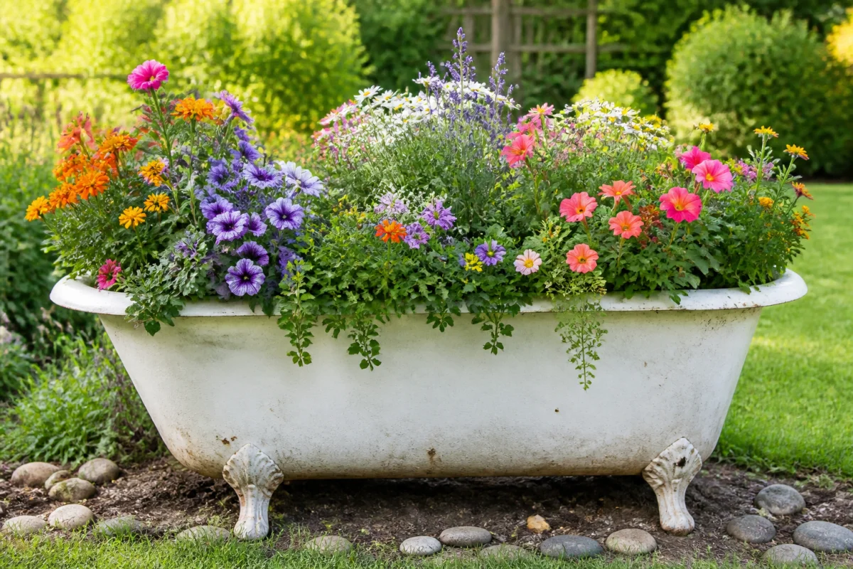 recycler une vieille baignoire