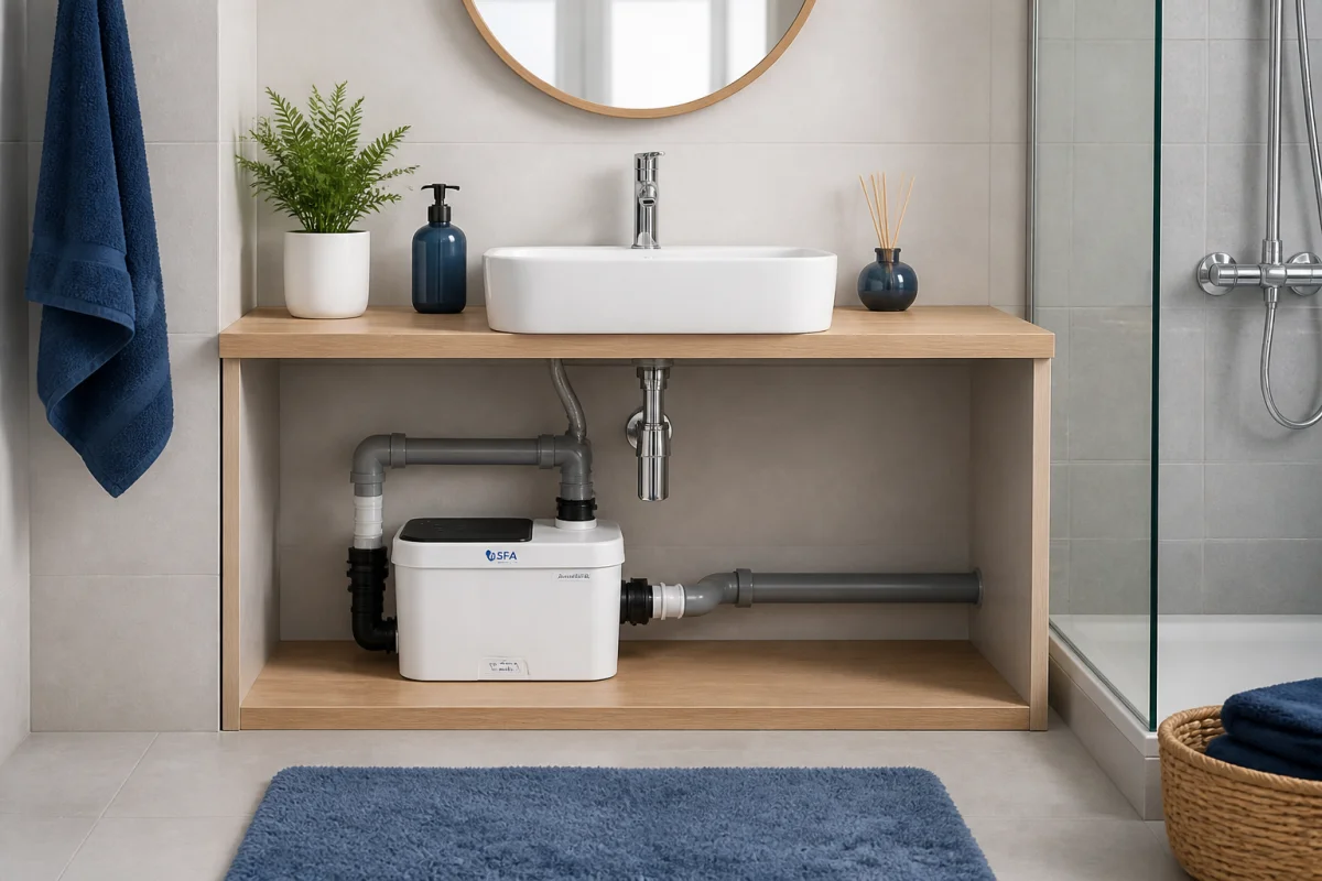 créer une salle de bain sans arrivée d'eau
