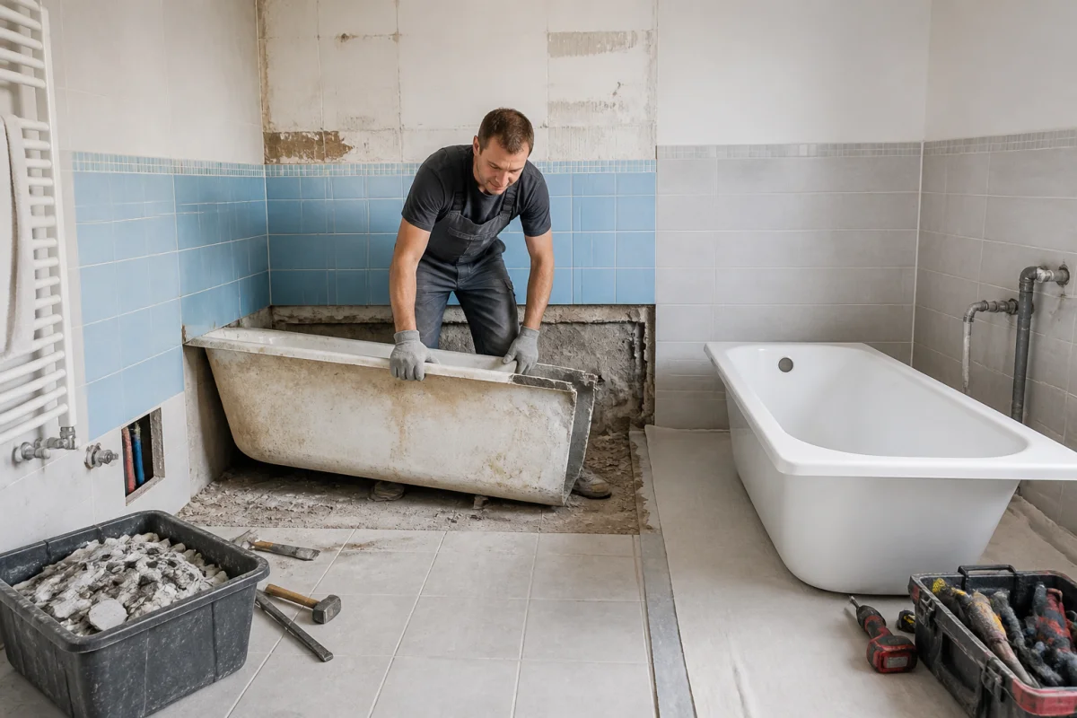 combien de temps pour changer une baignoire