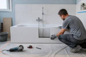 transformation baignoire avec porte