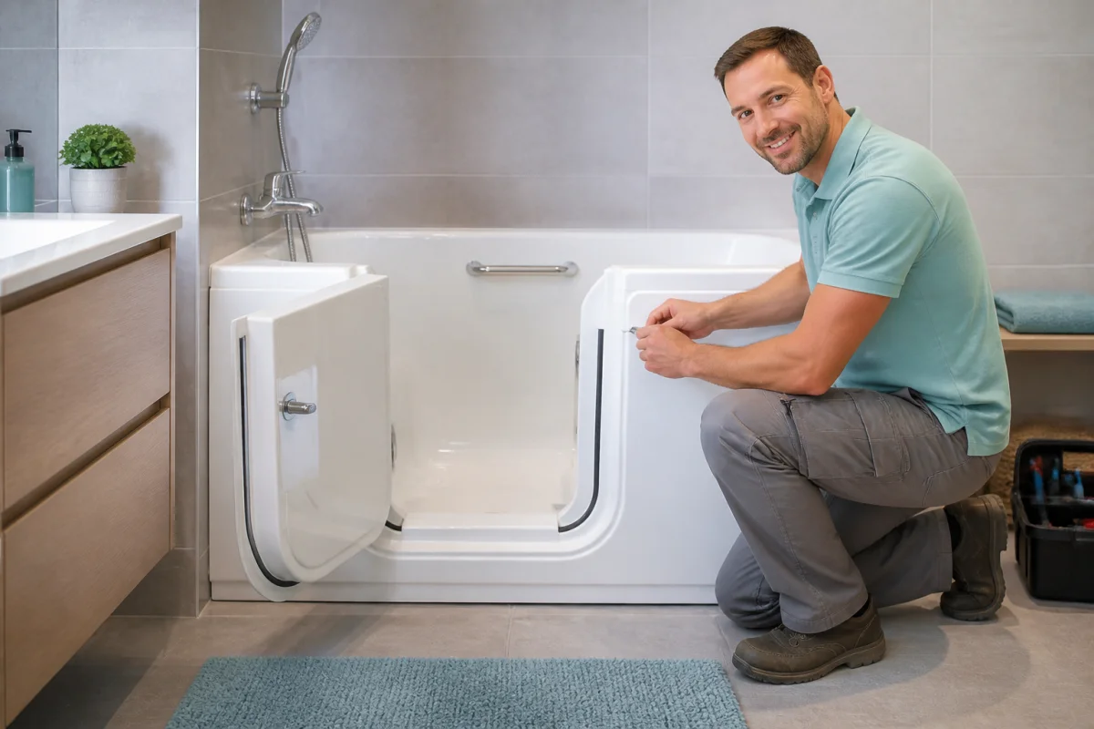 transformation baignoire avec porte